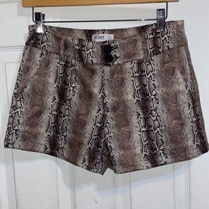 Snakeskin Print Shorts Sz S NWT